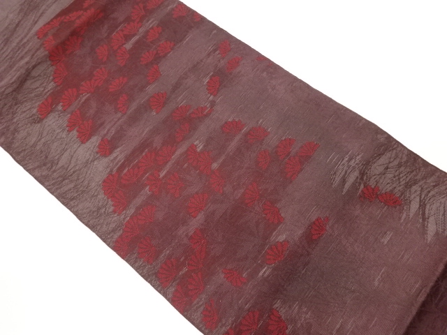JAPANESE FUKURO OBI FOR SUMMER / WOVEN FLOWER